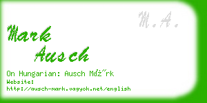 mark ausch business card